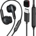 Wired Earbuds 3 EQ Mode USB C Headphones HiFi Bass Sound Type C Earphones Corded USBC Plug in Ear Buds for iPhone 17 17e 16 Pro Max 15 for Samsung/Galaxy S26 S25 S24 for Google/Pixel 10 10a 9 8 Black