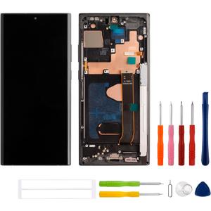 [with Frame][Supports Fingerprint Function] SWARK New OLED LCD Display Compatible with Galaxy Note 20 Ultra SM-N985F Touch Screen Digitizer Assembly Replacement with Upgraded Repair Tools Kit
