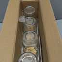 Mason 4 Pack Reusable Tea Cups, Glass Jars 24oz Wide Mouth Smoothie Cups with Bamboo Lids and Silver Straws, Drinking Glass Bubble Tea Cups for Iced Coffee Travel Bottle