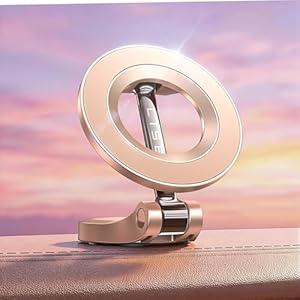 LISEN for MagSafe Car Mount for iPhone 17 Pro Max [24 Strong Magnets] Classic Magnetic Phone Holder for Car Dashboard Magnet Phone Mount Car Cell Phone Holder for iPhone 17 Pro Max Air 16 15 14 13 12 (Driver Setup, Black)