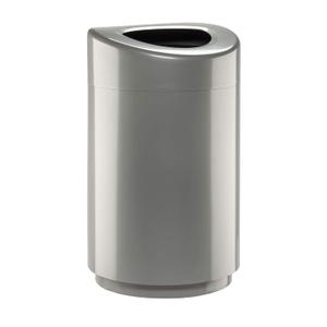 Safco Open Top Trash Can, 30 Gallon Stainless Steel Modern Garbage Can for Indoor Use, Silver