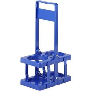 Portable Drink Carrier,Reusable Blue Beer Bottle Coffee Cup Holder,Beer Bottle Drink Caddy for Delivery,2 Holes Cup Holders with Handle for Catering Restaurant Travel Car