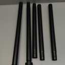 Shower Curtain Rod Adjustable 43-78 inch, 1"Diameter Spring Tension Curtain Rod No Drill, Anti-Rust Non-Slip Shower Rod, Black Shower Curtain Rod for Bathroom Tension