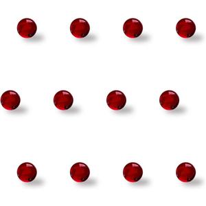 Ruby Pearl, 2mm Beads Balls - 12 Pack - 2mm OD Ruby Pearls for Heat Retention in Lab Experiment, Bracelets, Necklaces, and Crafts