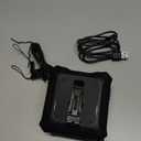 TUNISE Portable Fan with 5-Speed Settings, Dual-Sided Clip on Wearable Belt Waist Fan for 8000mAh, 2 Settings including Flashlight,Travel Essential for Outdoor Camping as Power Bank (Black)