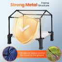 Heated Cat House for Outside, Waterproof Outdoor Cat Shelter with Thermostatic Pet Heating Pad for Winter, Large Elevated Pet Hetaing Bed with Rmoveable Canopy for All Seasons