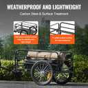 VEVOR Bike Cargo Trailer, 160 lbs Load Capacity, Heavy-Duty Bicycle Wagon Cart, Foldable Compact Storage & Quick Release with Universal Hitch, 16" Wheels, Safe Reflectors, Fits 22"-28" Bike Wheels