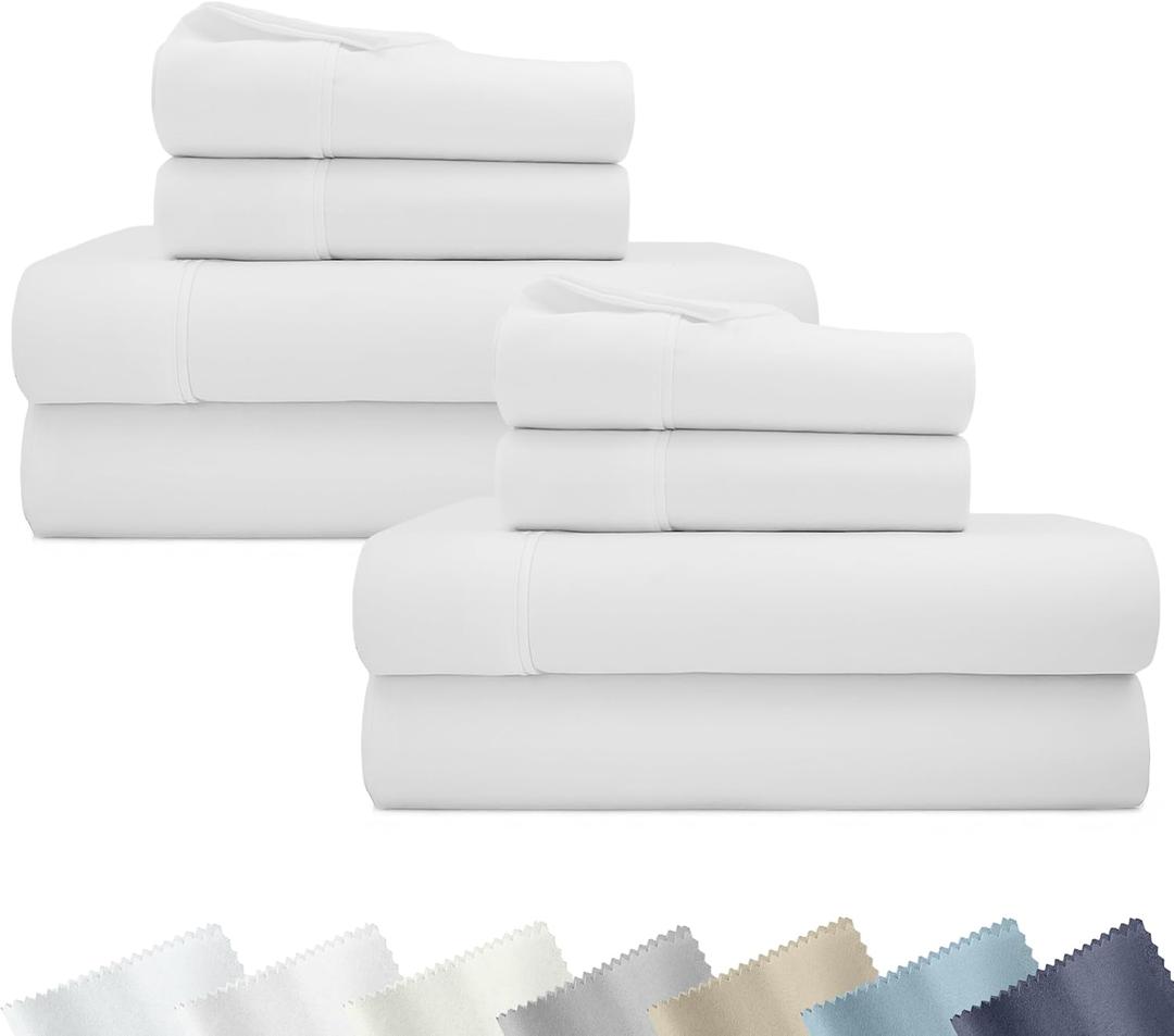 California Design Den 2-Pack 100% Cotton Sateen Hotel Sheets Full Size Set