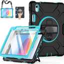 Case for iPad (A16) 11th/10th Generation Case: Protective Cover for iPad 11th Gen 11 Inch 2025 &10th Gen 10.9" 2022 with Screen Protector- Stand- Shoulder Strap- Handle- Pencil Holder-Mint Green