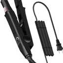 TopWigy Professional Hair Extensions Tool Hair Connector Fusion Heat Iron Connector Wand Temperature Adjustable Melting Tool with US Plug (Black B-tip)