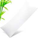 Body Cooling Pillow Cases Cover, Bamboo Rayon White Body Pillowcases with Zipper Closure, Cool and Breathable Pillow Case for Hot Sleepers and Night Sweats, 20x54 inches