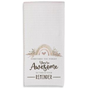Kitchen Towels - Sometimes You Forget You're Awesome So This Is Your Reminder - 16 x 24 Inches Kitchen Hand Dish Towels - Decorative Absorbent Fast Drying Dishcloth - Gift For Friends Family - A38