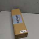 Bathroom Shelves with Towel Bar,Floating Shelves for Bathroom, Kitchen, Bedroom, Paulownia Wood, Matte Black Metal Frame - Set of 2 (Black)