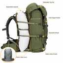 MOXULE Pro 5000 Frame Backpack - Meat Hauler Pack with Rain Cover for Outdoor- Lightweight, Green, 80L