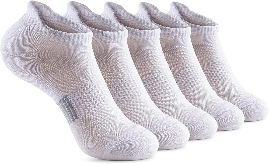 Gonii Ankle Socks Womens Running Athletic No Show Socks Cushioned 5-Pairs (8-10)