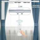Electric Curtain Track 87"-244" Smart Curtains Motorized Opener Curtains Rod Super Silent Motor with Remote Control (79'')