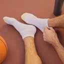 GOLDTOE Men's 656P Cotton Ankle Athletic Socks, Multipairs (Blue, L)