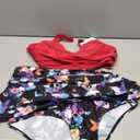 DRESSFO Women's High Waisted Bikini Sets with Cover Up Skirt 3 Piece Gothic Skull Swimsuit Padded Tummy Control Bathing Suit, XXXL