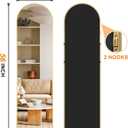 TRAHOME Arched Full Length Mirror, 56"x15" Standing Body Mirror for Wall, with Aluminum Alloy Frame for Bedroom, Living Room, Dressing Room(Gold)