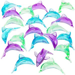 Fun Express Dolphin Table Tossers, 48 Acrylic Pieces - Sea Party and Home Decor