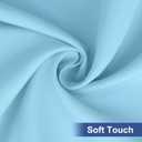 homing Round Elastic Fitted Tablecloth, Water-Resistant Fabric Tablecloths for 45"-56" Tables, Washable Polyester Table Cover for Picnic, Caming, Dinner, Indoor & Outdoor, Light Blue