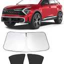 3PCS Car Window Shades Front Windshield Sun Shade Foldable Window Shade Custom Fit for 2018-2022 KIA Sportage Accessories Car Shades for Front Windows Anti-UV Rays Block Heat
