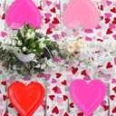 Gatherfun 48Pcs Heart Shaped Paper Plates Set - Romantic Red Heart Tableware for Valentine's, Anniversary Party Supplies & Valentine's Day Party Decorations