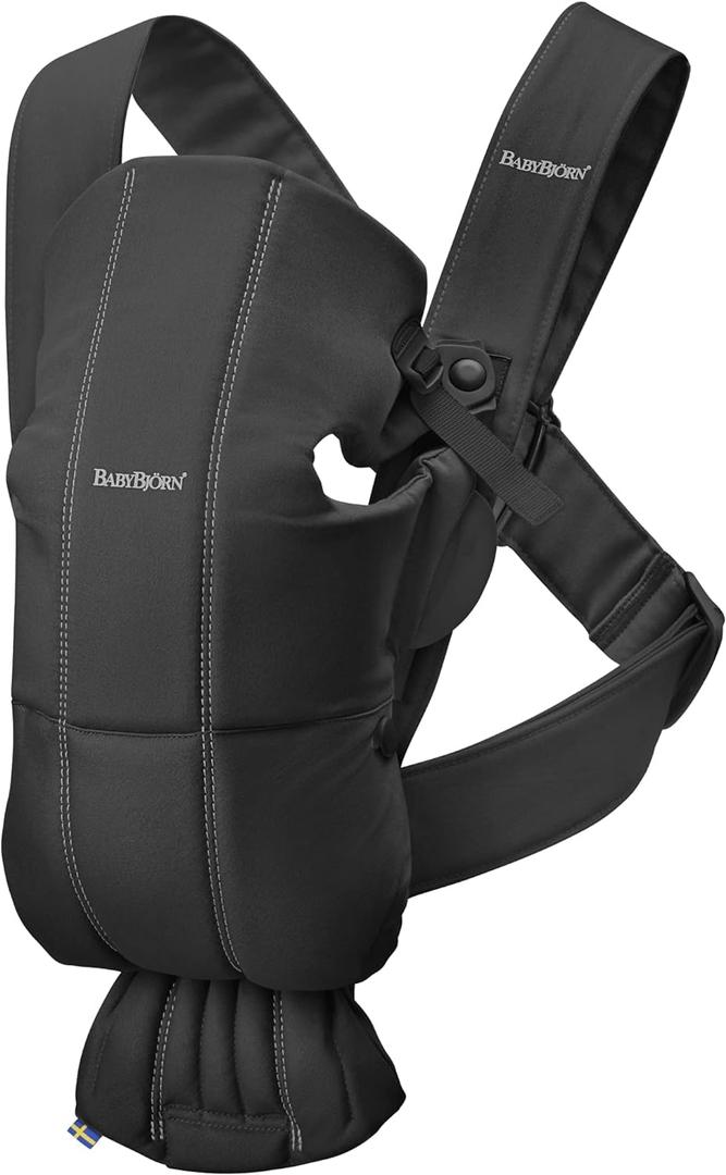 BabyBjrn Baby Carrier Mini, Cotton, Black