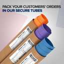 2" x 20" Reinforced Kraft Paper Mailing Tube, Pack of 4 Tubes with 8 Caps – Secure USPS Approved Poster Tube – Made in USA Cardboard Tube for Shipping and Storing Posters, Prints, Artwork