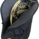 French Horn Carry Bag Case Bags Black Shoulder Storage Portable Waterproof Wear-Resistant for Musical Instrument Backpack (Black, M)