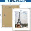 Hongkee 24x30 Frame Set of 2, Distressed White Wood Style - Display 18x24 Picture Frame with Mat or 24 x 30 Poster without Mat, Wall Mounting Horizontal and Vertical