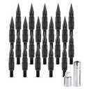 muge racing M14x1.5 Wheel Bolts 20 PCS, Conical Seat Lug Bolt with Aluminum Pointed Cap, Anti-Theft, Compatible for Buick, BMW, Mercedes-Benz, Audi, Volkswagen and More, 2 Socket Included, Black