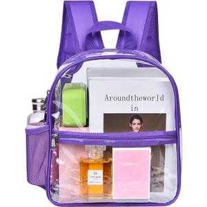 USPECLARE Clear Backpack for Stadium Approved 12612, Water proof Clear Bag for Stadium Events and Concert Work Sport Event (Purple) USPECLARE Clear Backpack for Stadium Approved 12612, Water proof Clear Bag for Stadium Events and Concert Work Sport Event (Purple)
