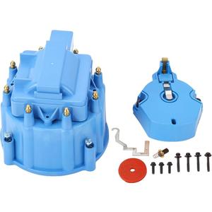 HEI Distributor Cap and Rotor Replacement For K549 SBC 283 305 307 327 350 400 BBC 454 396 427 Blue Male Large Distributor Cap Rotor Kit