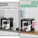 2 x Magnetic Stanley Cup Holder for Refrigerator, Water Bottle Organizer for Stanley 40 oz with Tumbler Lid Organizer, Kitchen Pantry Organizers and Storage for Stanley Cup Accessories (White)