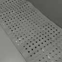 GORILLA Grip Patented Bath Tub Shower Mat, Machine Washable Bathtub Floor Liner Mats, Suction Cups and Drain Holes to Keep Tubs Clean, Soft on Feet, Bathroom Essentials, 35x16 Inch, Gray Opaque (Gray (Opaque))