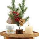 Decorative Round Wood Tray for Bathroom Counter Kitchen Decor Trays Wooden Riser Small Coffee Dining Table Tray Vanity Bathroom Sink Accessories for Soap Perfume Trays Countertop Candle Pedestal Stand (10 inch, Light Brown)