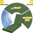 AAAAAcessories Outdoor Chaise Lounge Cushions, Fade-Resistant, Waterproof Patio Furniture Replacement Cushions, 72" x 21" x 3", Dark Moss Green