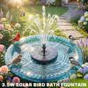 AISITIN 3.5W Solar Fountain for Bird Bath, Floating Solar Water Fountain Pump with 6 Interchangeable Nozzles, Outdoor Solar Water Pump for Garden Pond, Aquarium, Fish Tank, Pool