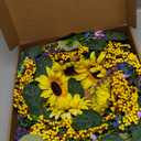Wreaths for Spring and Summer 22 inch, Artificial Sunflower Wreath for Front Door with Green Leaves, Floral Wreath for Indoor and Outdoor
