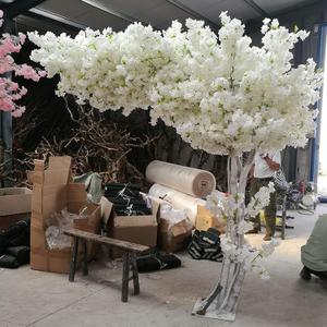 Large Plant Wishing Tree Artificial Cherry Blossom Trees Simulation Peach Blossom Tree for Home Festival Party Christmas - Indoor and Outdoor Use,White,120 * 100cm / 47 * 39in