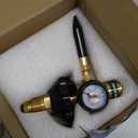 Helium Tank Regulator 0-3000 PSI Gauge and CGA580 Tank Valve for Balloons with Foil Balloon Inflator Adapter