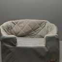 K&H Pet Products Bucket Booster Dog Car Seat, Seat Belt Secured, 2 Safety Leashes, Washable Covers, Sturdy Dog Booster Seats for Small to Medium Pets - Large Gray/Gray