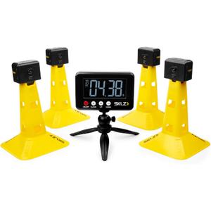 SKLZ Speed Gates Electronic Sprint Timer System, Measures Up to 20 Yards, Records 50 Times, Sensor-Based Start and Finish Gates for 20-Yard Dash and Speed Training, Indoor and Outdoor Use