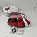 Homemate Electric Blanket Heated Throw - 50x60 Ultra Soft Cozy Flannel Heating Blanket with 10 Fast Heat Levels 8 Hours Auto Off Over-Heated Protection ETL Certification Keep Warm in Home Office (Red-black)