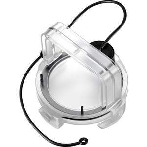 Colingmill RV Sewer Valve Cap with Handle - 3'' RV Sewer Cover Waste Valve Cap for Camper Trailer Easy to Install & Use(1 Pcs,Clear)