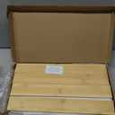 4 Tier Greeting Card Display Stand Wood Color Bamboo and Acrylic Sticker Display Stand Trading Card Holder Retail Photos Shelf for Vendors Craft Collection & Show