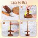 Zhehao 4 Pcs Farmhouse Donut Stand Donut Holder Display Stacker Tower Detachable Doughnut Stand Dessert Tower Tools Serving Decoration Kit for Birthday Wedding Party Decoration(Acacia Wood)