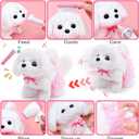 Golray Dog Toys for Kids Girls, Stroller & Electronic Interactive Stuffed Dog Plush Can Walk Bark, 10 Pcs Toddler Girl Toy Dog Puppy Pet Care Pretend Play Set, Birthday Gifts for Little Girl 3 4 5 6 7