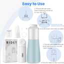 Portable Bidet, Peri Bottle with 350ML Water Bottle, 2 Modes Rechargeable Electric Bidet for Travel, Women Men Handheld High Pressure Sprayer Toilet Attachment